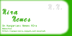 mira nemes business card