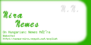 mira nemes business card